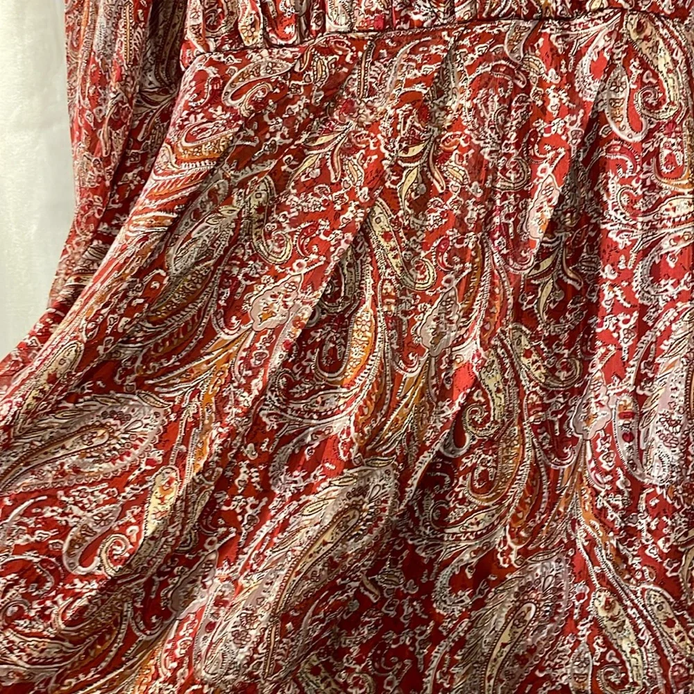 Lulus Paisley Long Sleeves Mini Cocktail Dress - Picture 5 of 13